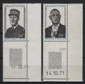 Wallis & F. (1971) Mi. 234/35 / Charles de Gaulle