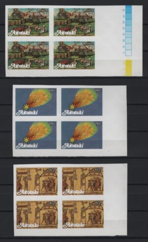 Aitutaki (1986) Mi. 575/77 - B4 Imperforated / Halley Comet