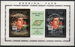 Burkina Faso (1995) Mi. Bl. 157A / Ayrton Senna