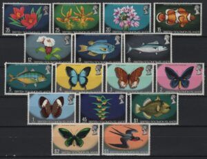 Solomon (1972) Mi. 219/33 + 240 / Birds