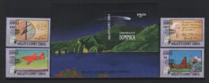 Dominica (1986) Mi. 998/1001 + Bl. 115 / Halley Comet