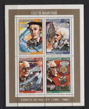 Mauritania (1986) Mi. 889/92 - Block / Halley Comet
