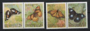 Micronesia (1993) Yv. 252/55 / Butterflies