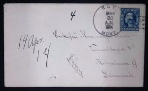 USA (1914) Cover / Roy to Copenhagen (Denmark)