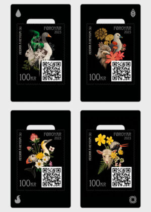 Faroe (2023) Set @ Face Value / 4 Seasons Crypto Stamps