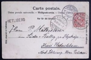 Switzerland (1902) Postcard / Uetliberg to Hoptrup (Switzerland)