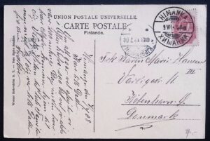 Finland (1908) Postcard / Himanka to Copenhagen (Denmark)