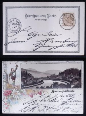 Austria (1893) Gruss aus Litho Postcard  / Salzburg