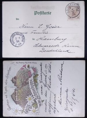 Austria (1897) Gruss aus Litho Postcard / Waldmuhle - Marienbad