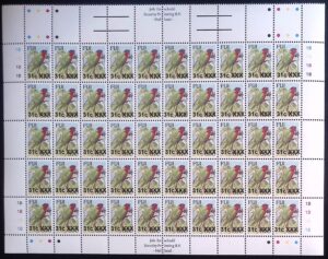 Fiji (2026) Half Bottom Sheet / Bird Overprints (31c on 87c)